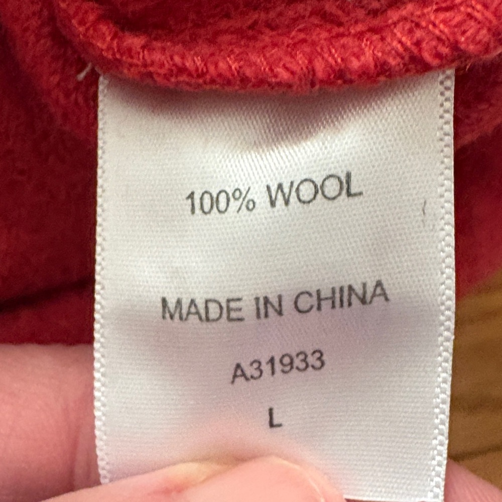 Appleseed's Classic Red Button-Down Wool Shirt Ja… - image 7